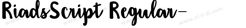 RiadsScript Regular字体转换 RiadsScript Regular字体转换